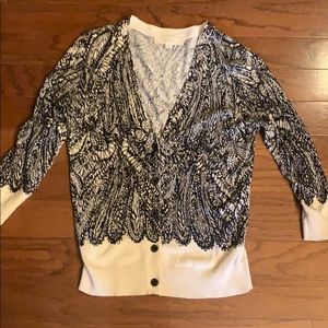 LOFT Black and Off-white Cardigan 🌺👚HP 02/18👚🌺